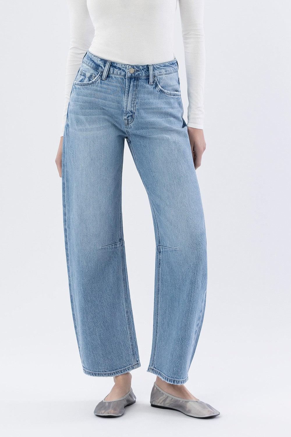 The Logan High Rise Wide Barrel Jeans