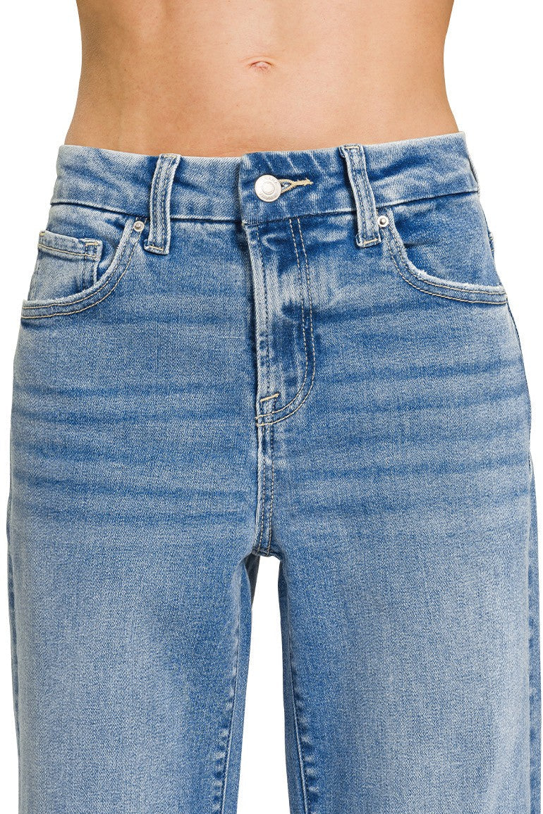 The Samantha High Rise Flare Bottom Jeans