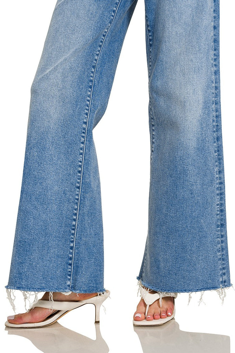 The Samantha High Rise Flare Bottom Jeans