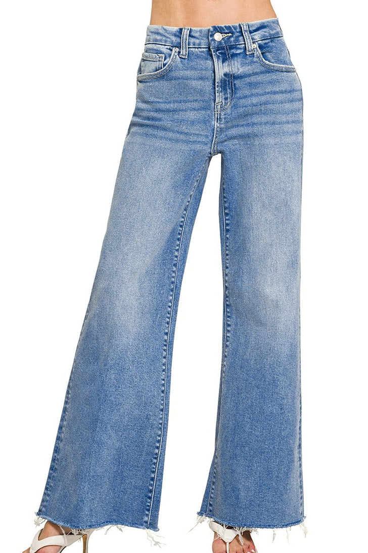 The Samantha High Rise Flare Bottom Jeans