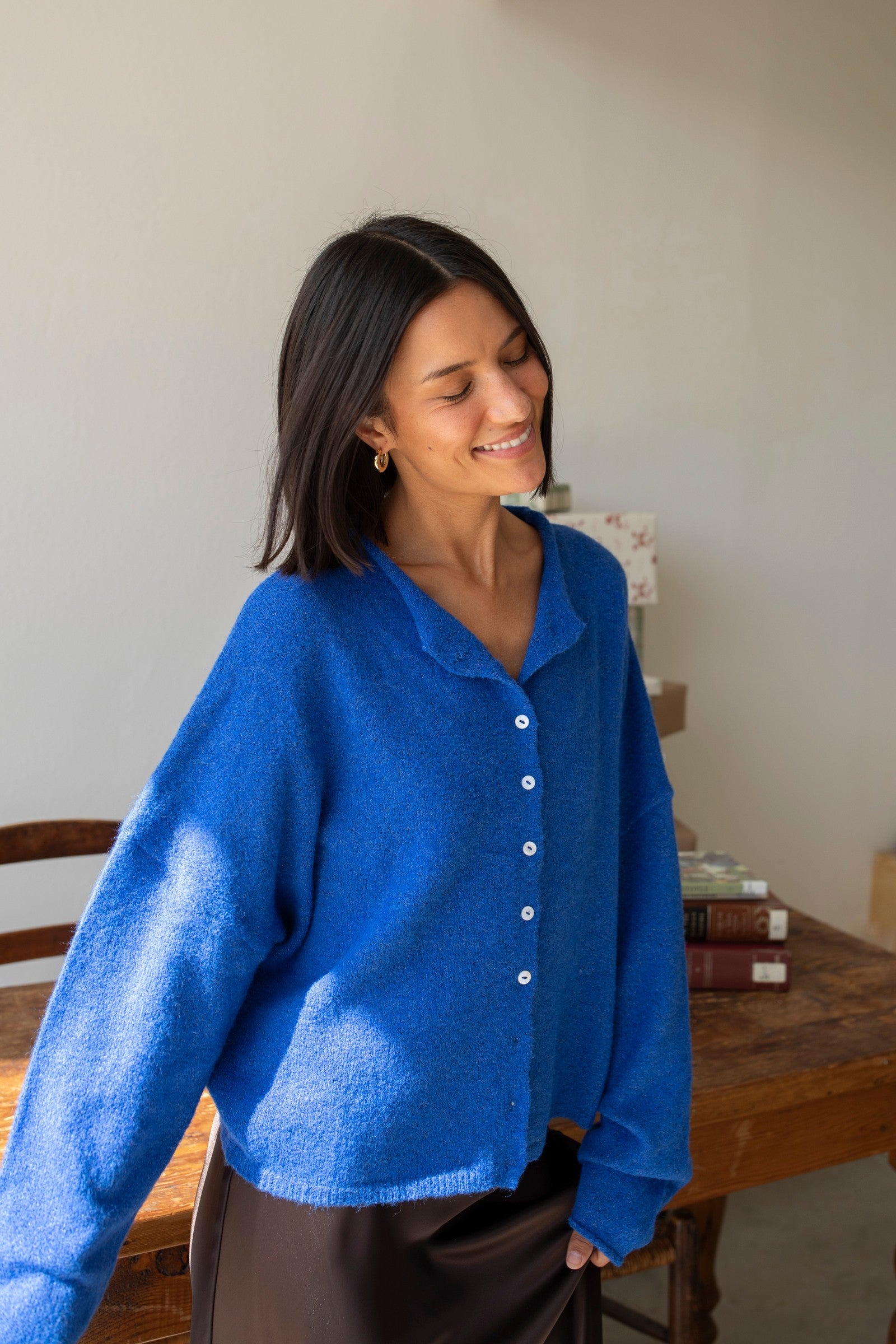 Piper Cardigan Sweater in Blue