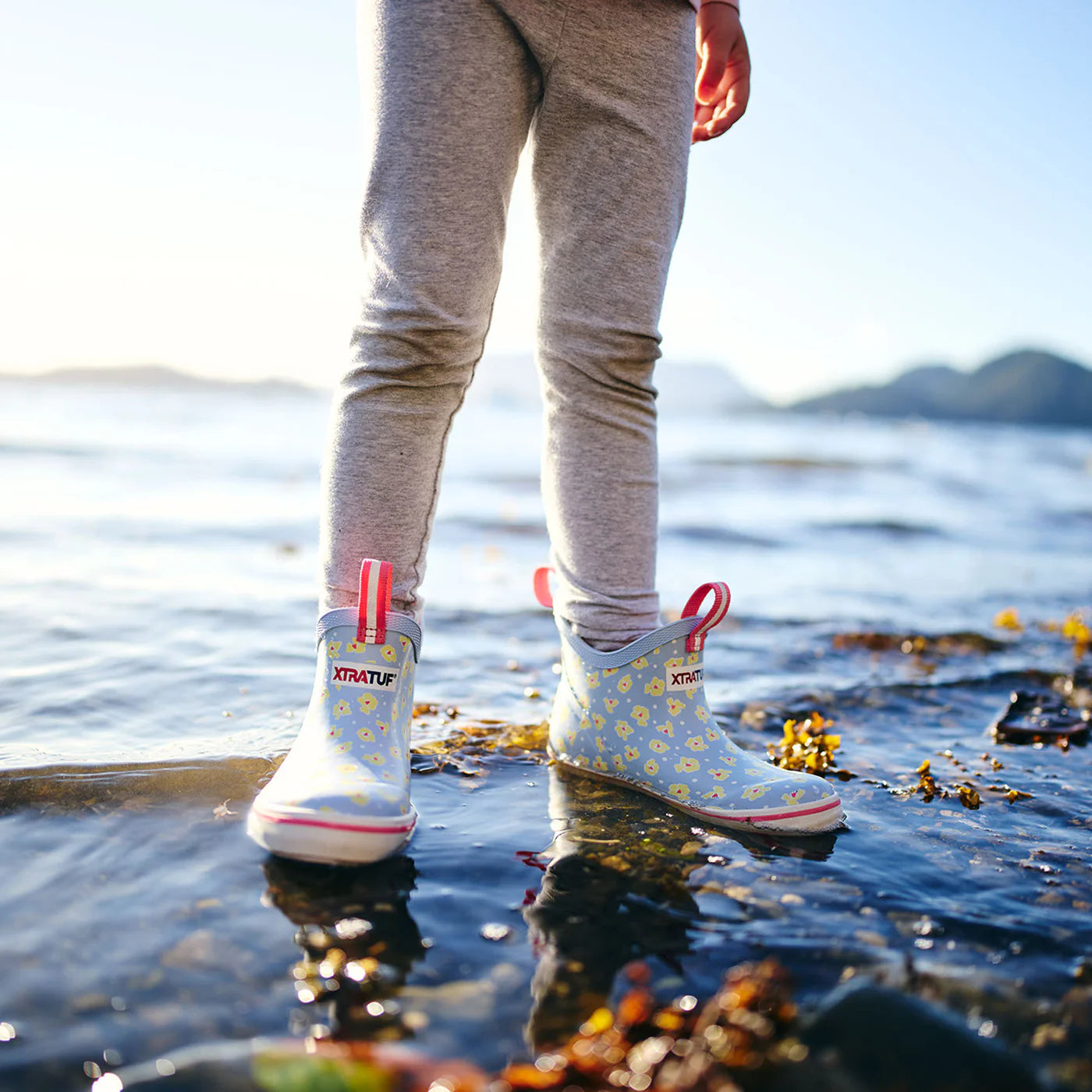 Kid's Xtratuf Ankle Deck Boots in Skyway Floral