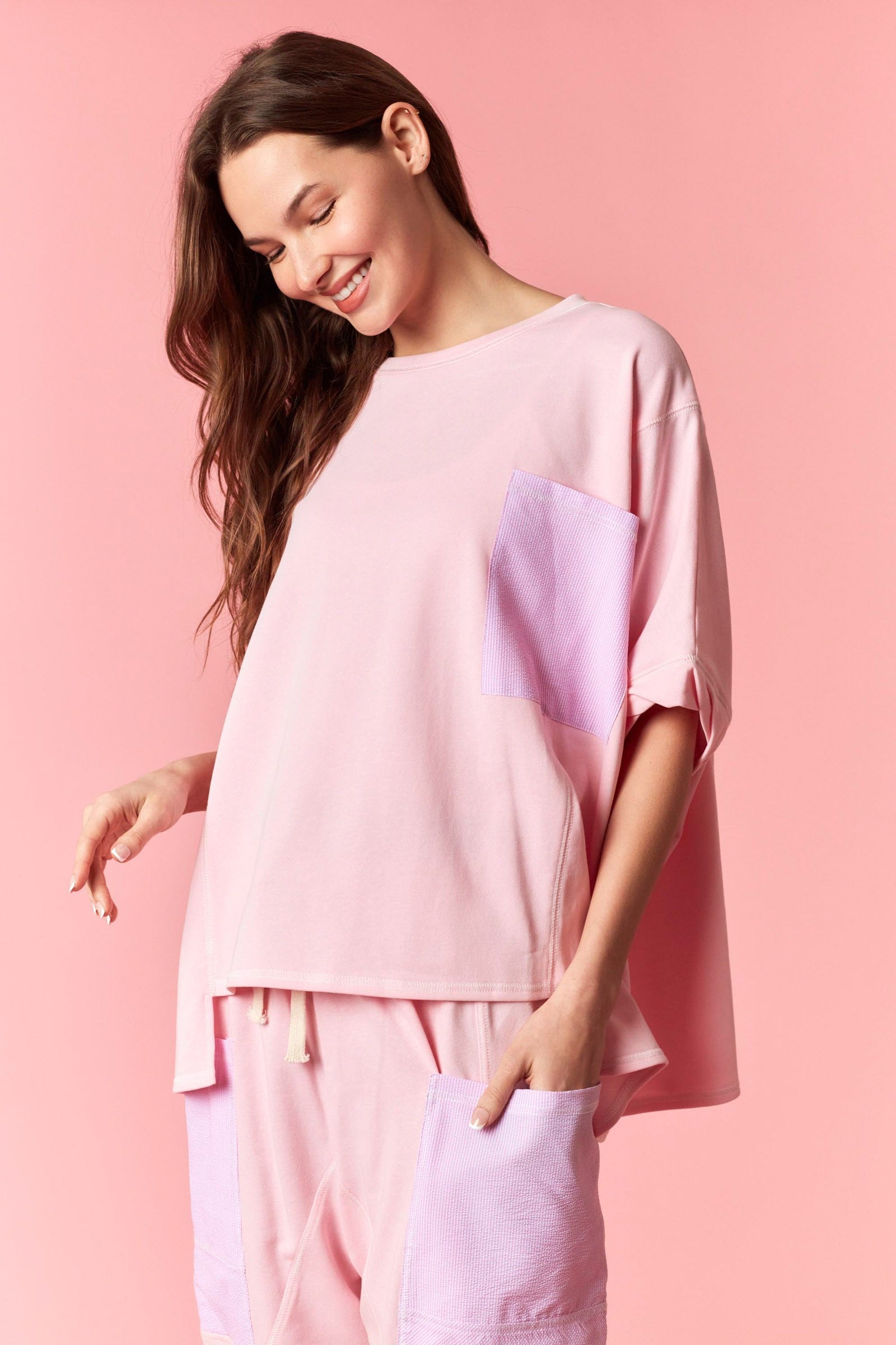 Line & Leisure Pink Oversized Set
