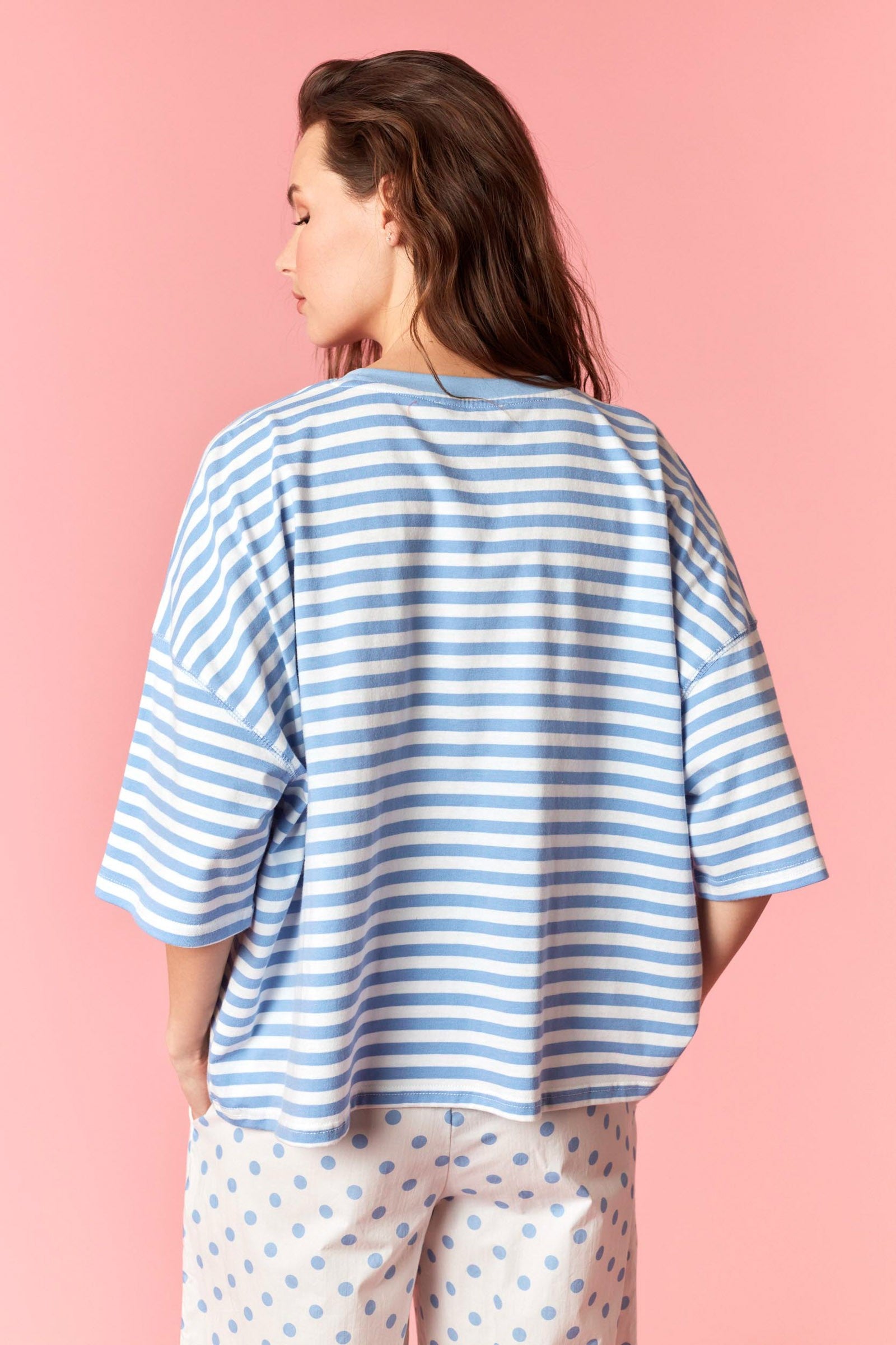 Breezy Blue Stripe Tee