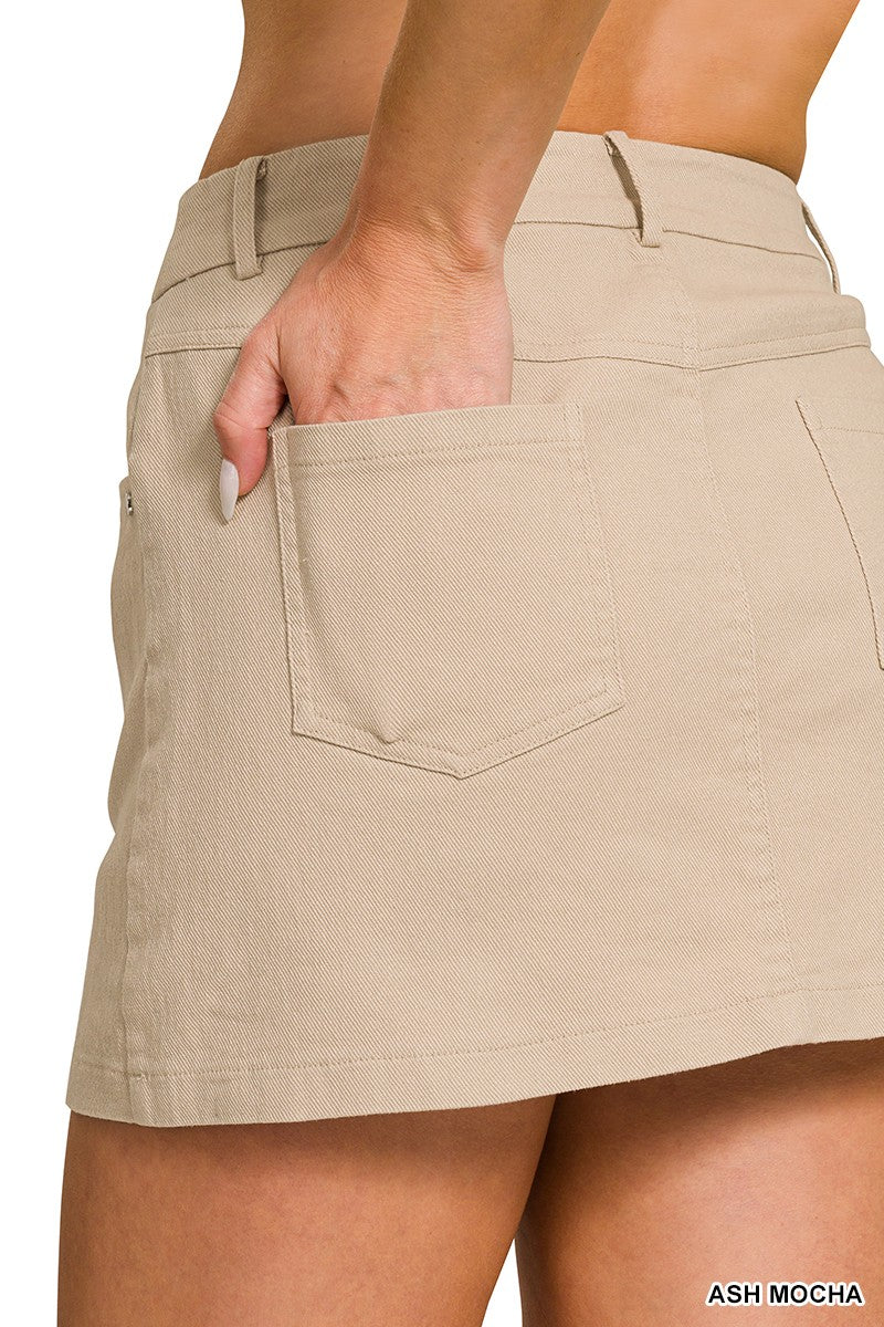 First Round Pick Skirt in Ash Mocha