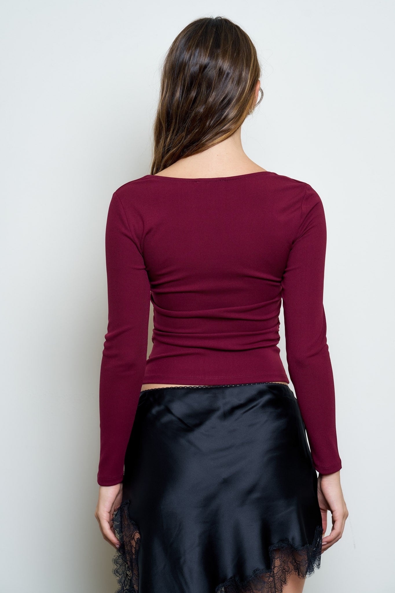 Better Basics Top in Burgundy