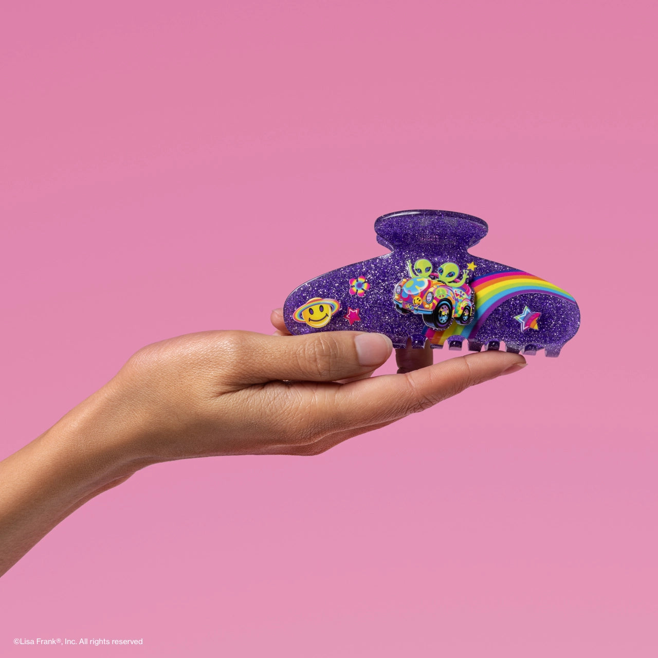 Lisa Frank X Kitsch Glitter Claw Clip - Zoomer™ & Zorbit™