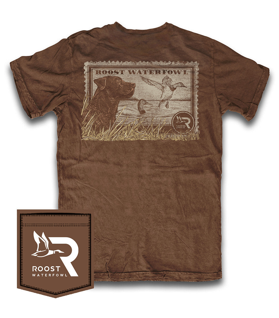 Roost Brown Lab Stamp T-Shirt