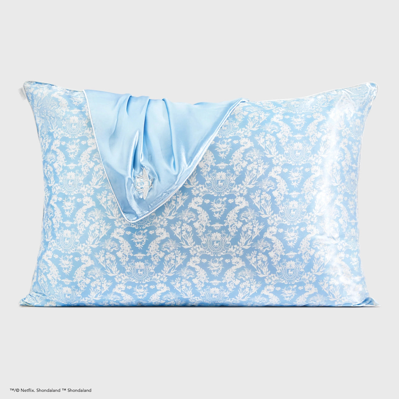 Kitsch X Bridgerton Satin Pillowcase - Toile De Blue