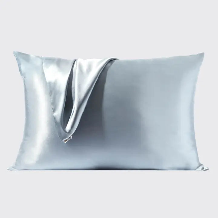 Kitsch Standard Satin Pillowcase - Haze Blue