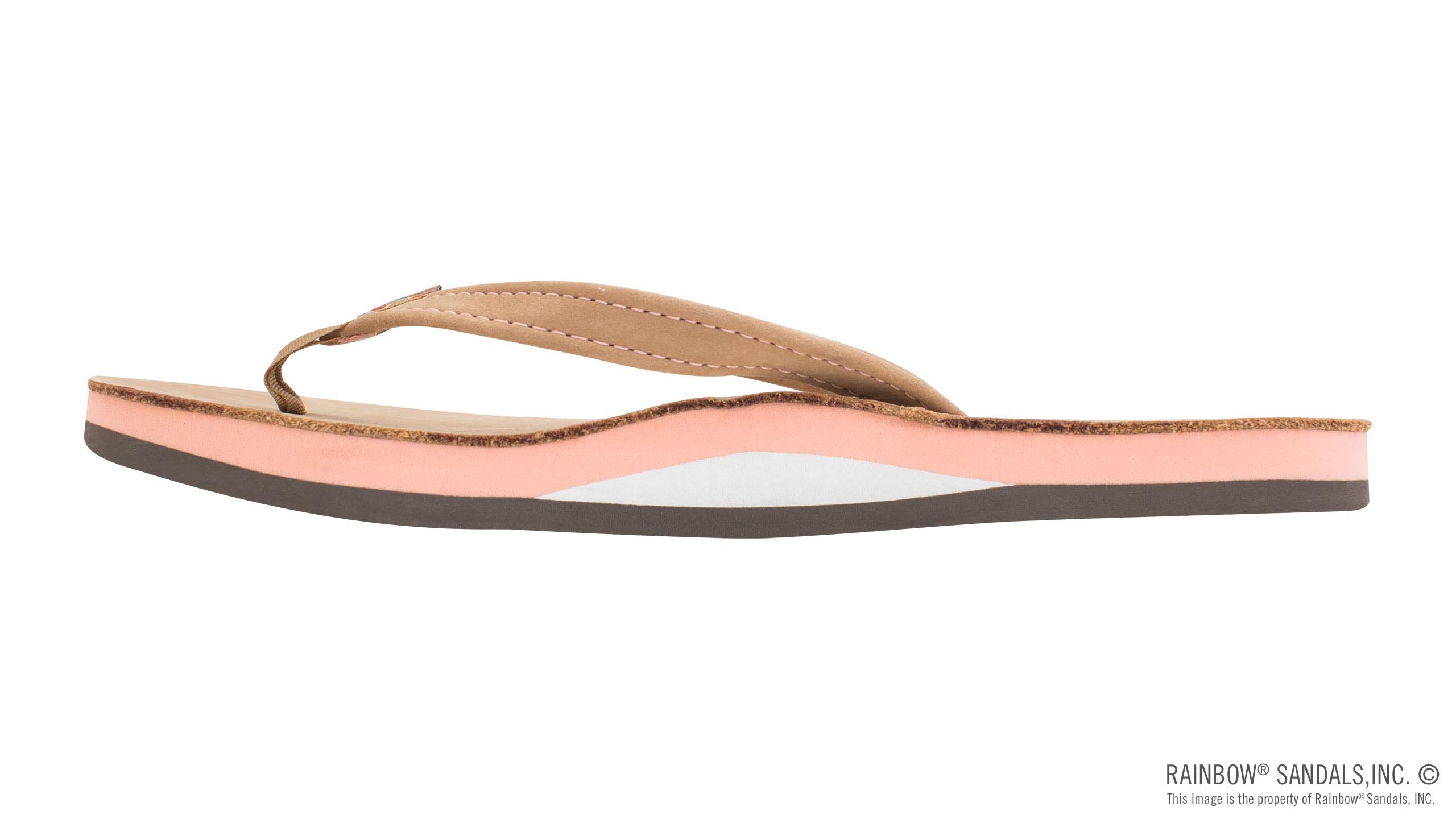 Rainbow Sandals | Women's The Tropics Single Layer Narrow Strap Sandal in Melon