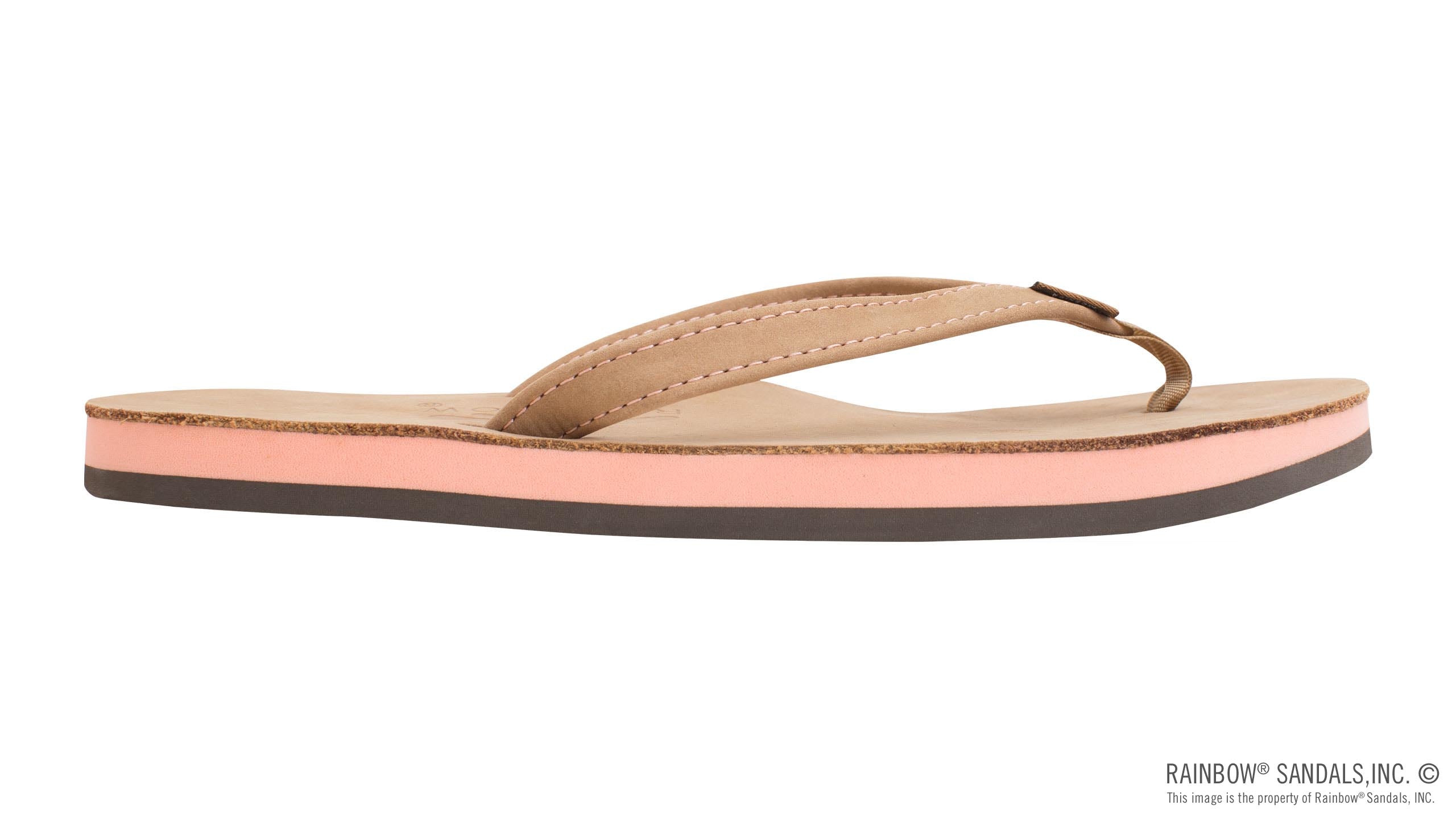 Rainbow Sandals | Women's The Tropics Single Layer Narrow Strap Sandal in Melon