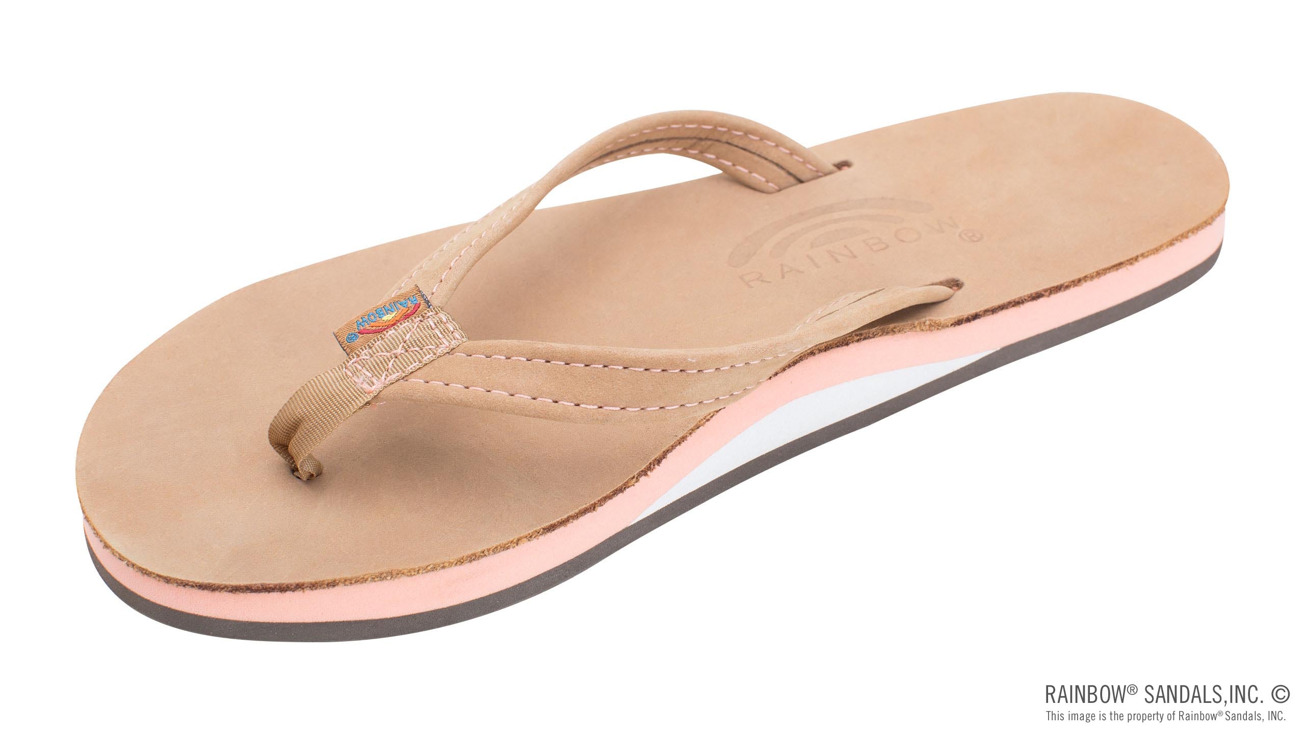 Rainbow Sandals | Women's The Tropics Single Layer Narrow Strap Sandal in Melon