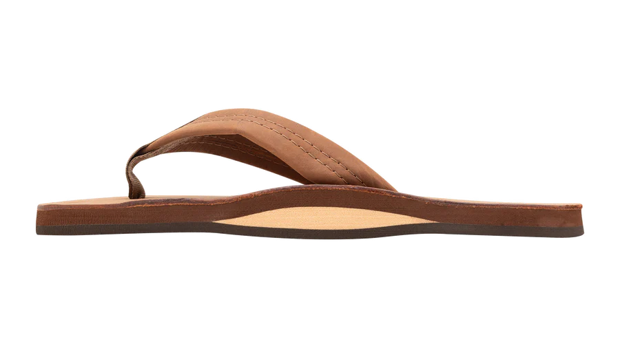 Rainbow Sandals | Men's Single Layer Premier Leather Sandals in Redwood