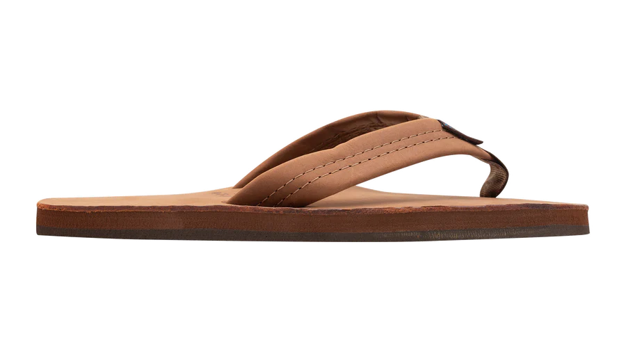 Rainbow Sandals | Men's Single Layer Premier Leather Sandals in Redwood