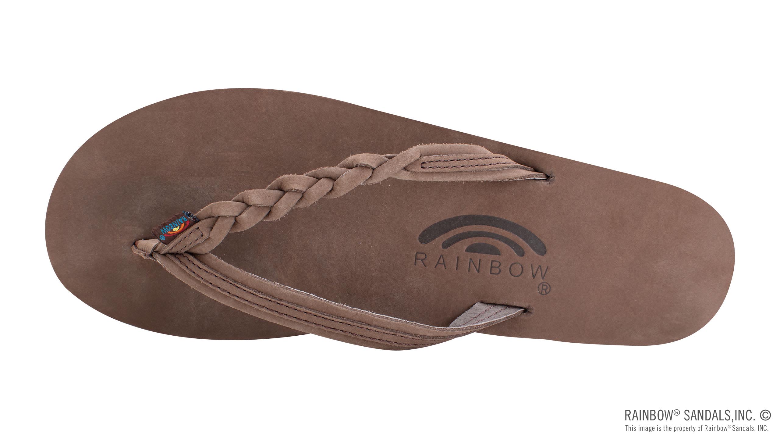 Rainbow Sandals | Women's Flirty Braidy Single Layer Premier Leather Sandal in eXpresso