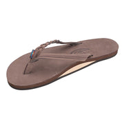 Rainbow Sandals | Women's Flirty Braidy Single Layer Premier Leather Sandal in eXpresso
