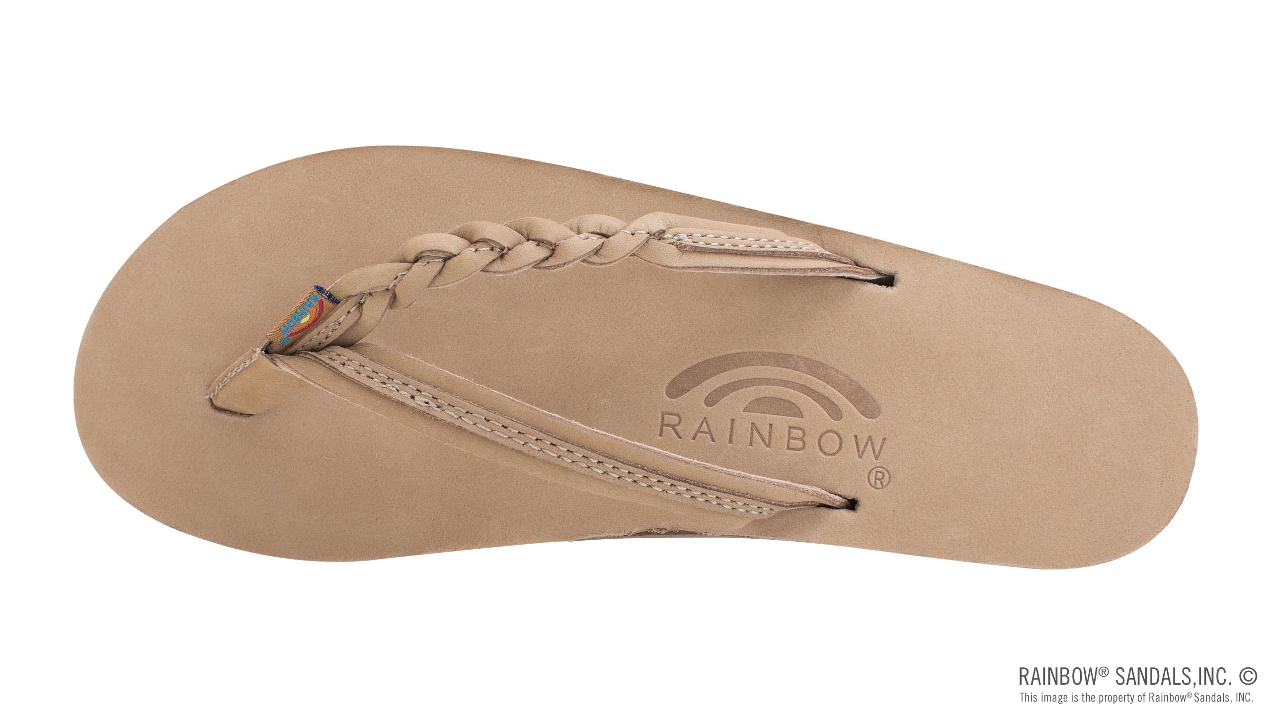 Rainbow Sandals | Women's Flirty Braidy Single Layer Premier Leather Sandal in Sierra Brown