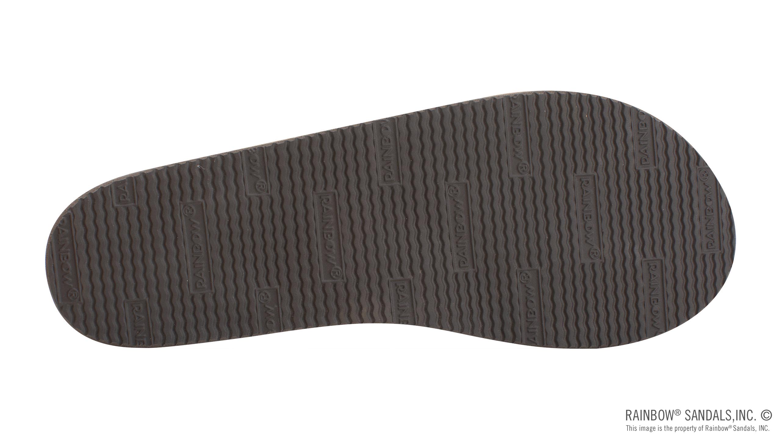 Rainbow Sandals | Women's Single Layer Narrow Strap Premier Leather Sandal in Dark Brown