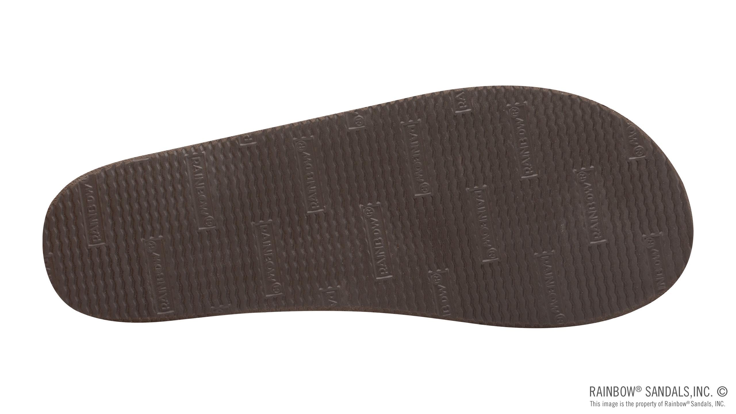 Rainbow Sandals | Women's Single Layer Narrow Strap Premier Leather Sandal in Redwood