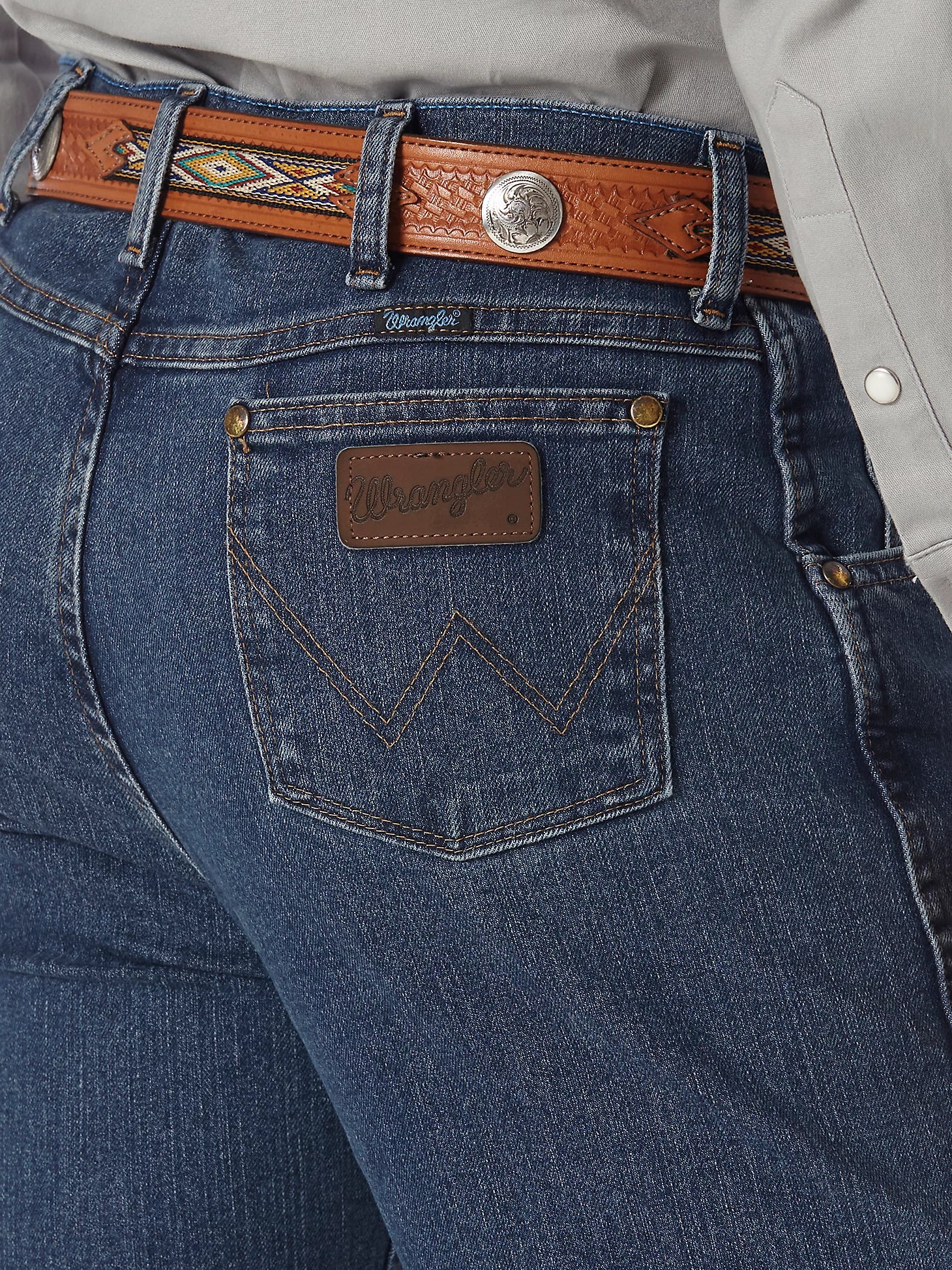 MEN'S WRANGLER PREMIUM PERFORMANCE COWBOY CUT® ADVANCED COMFORT WICKING SLIM FIT JEAN IN VINTAGE STONE