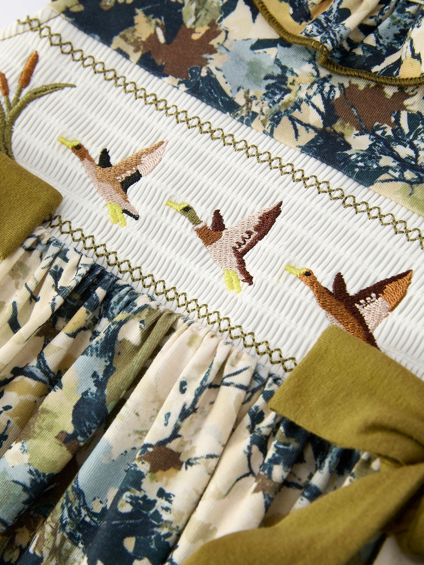 Duck Blind Smocked Dress