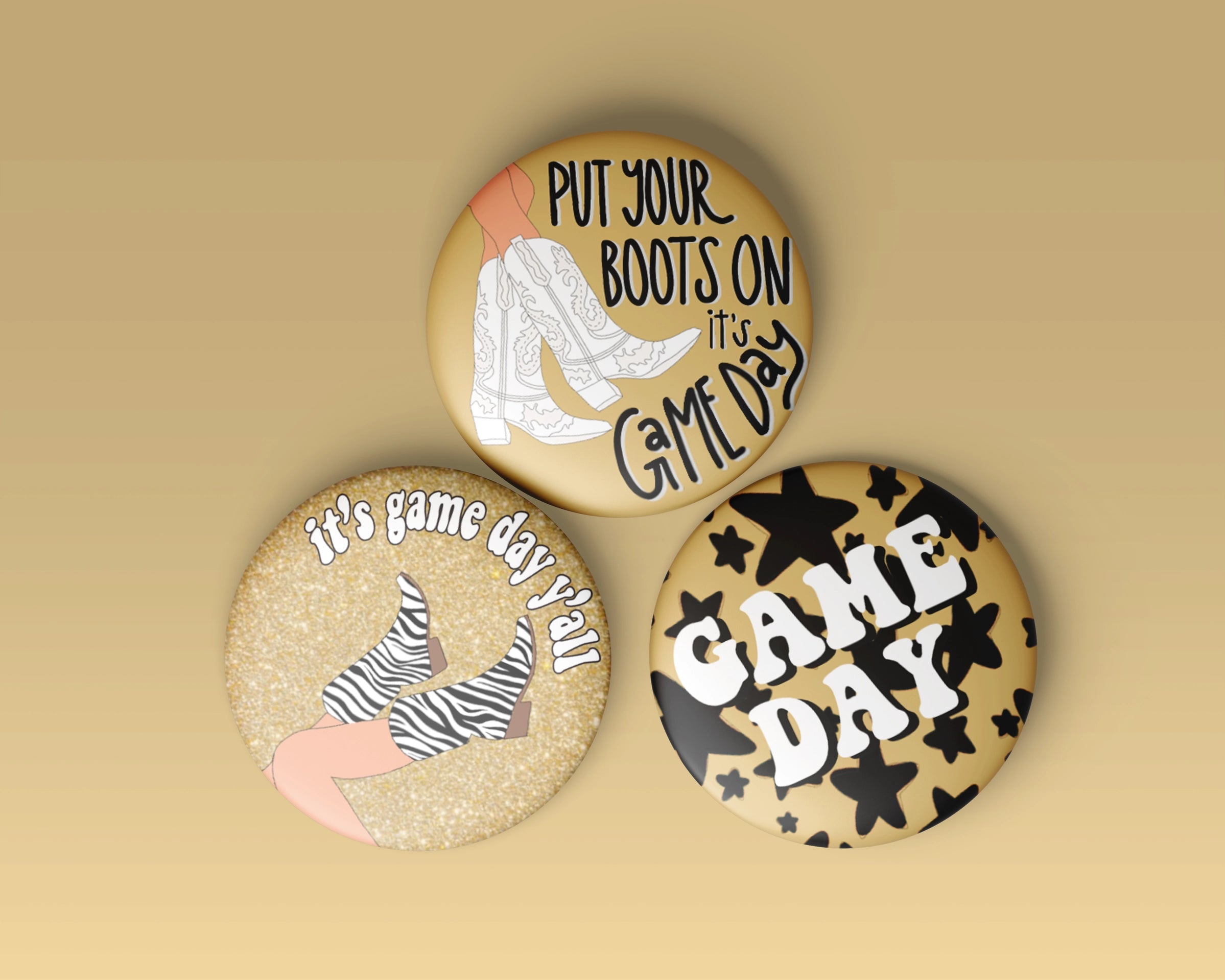 Put Your Boots On Game Day Button