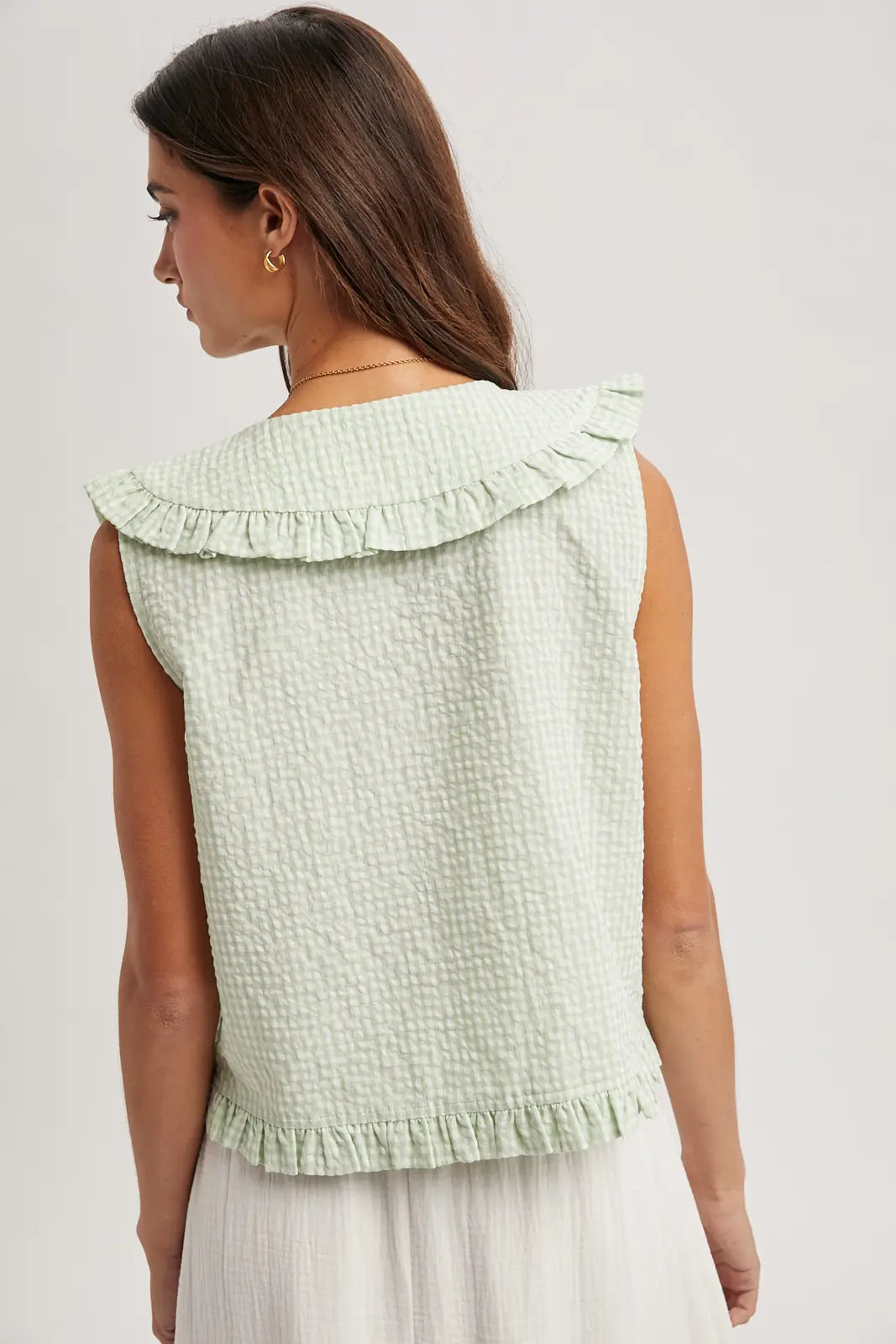 Happy Check Top in Mint