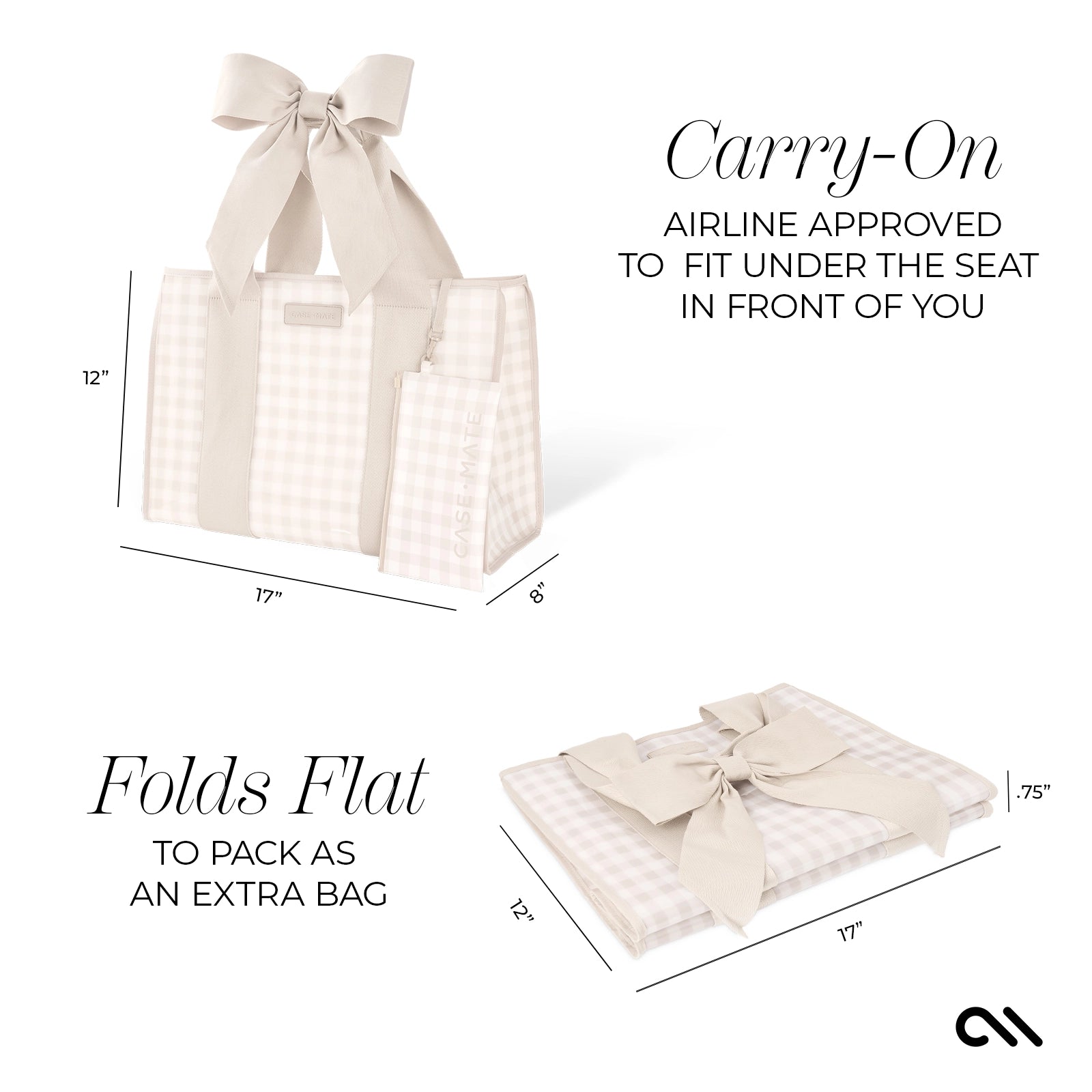Case-Mate Bow Jelly Tote Bag - Cabana Stripe