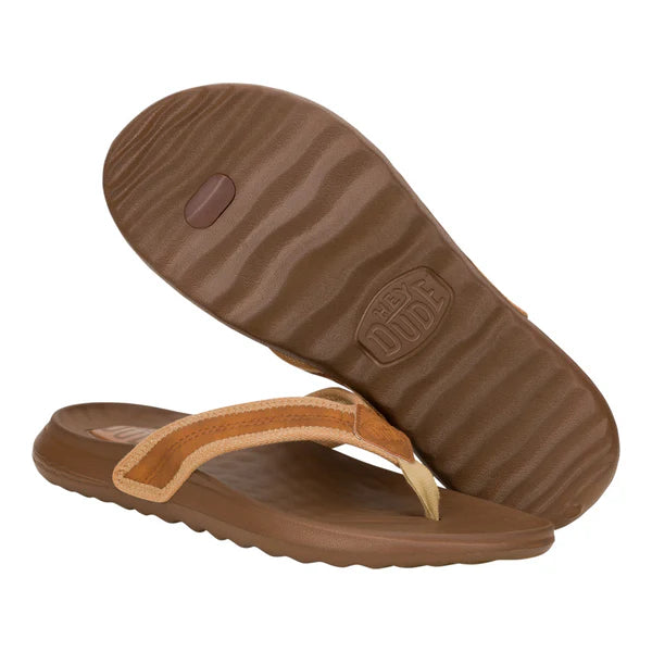 Men's Hey Dude Myers Flip Classic in Lion Orange/Downtown Brown