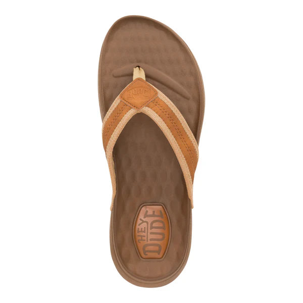 Men's Hey Dude Myers Flip Classic in Lion Orange/Downtown Brown
