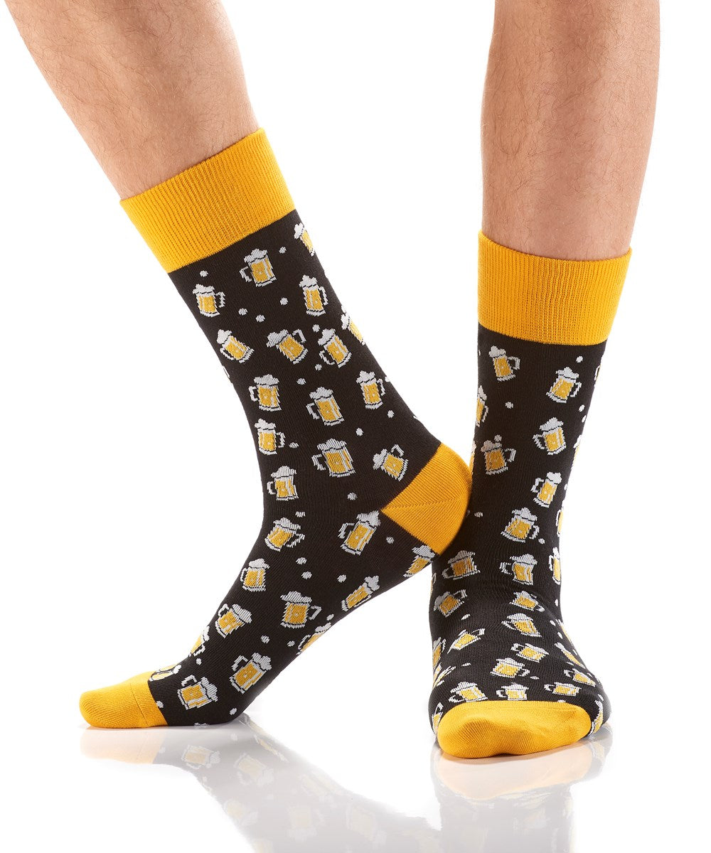 Men's Crew Sock - Beer Steins