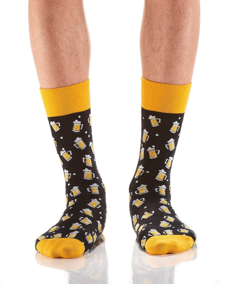 Men's Crew Sock - Beer Steins