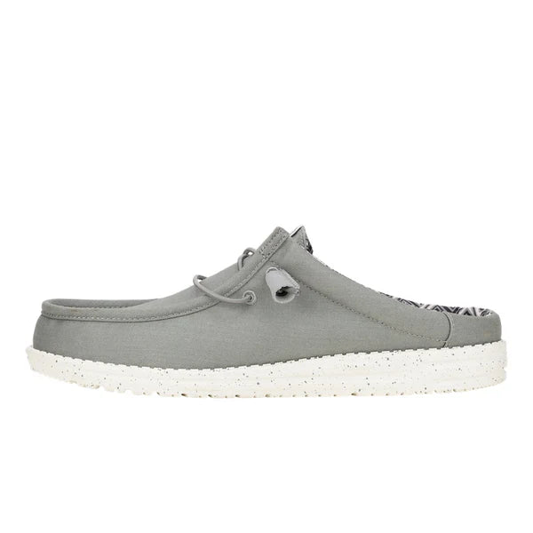 Men's Hey Dude Wally Slip Stretch in Canvas Grey