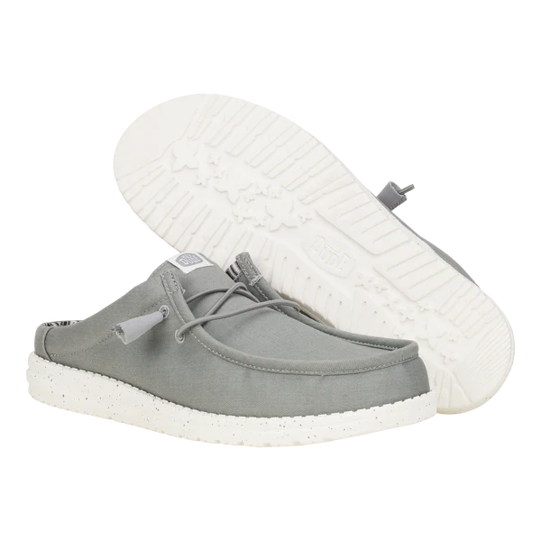 Men's Hey Dude Wally Slip Stretch in Canvas Grey