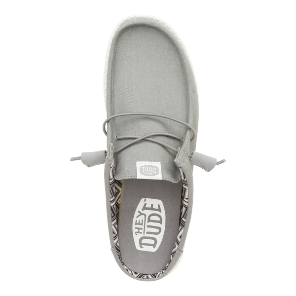 Men's Hey Dude Wally Slip Stretch in Canvas Grey