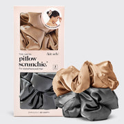 Kitsch Satin Sleep Pillow Scrunchies - Charcoal Gold