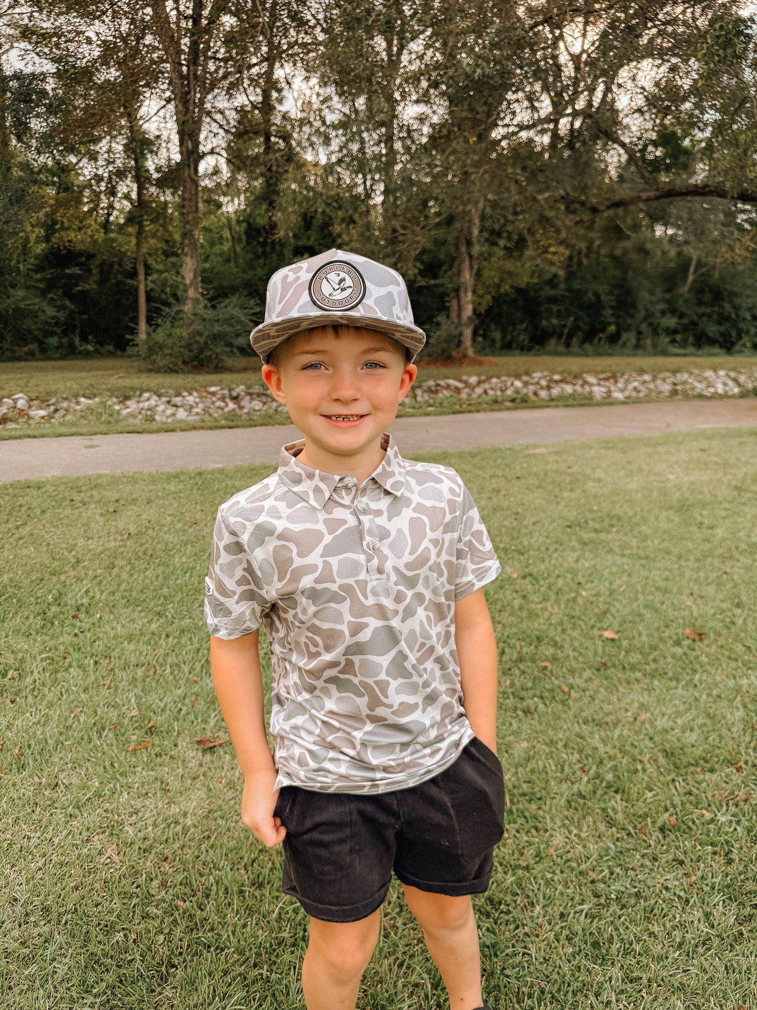 Burlebo Youth Polo in Classic Deer Camo