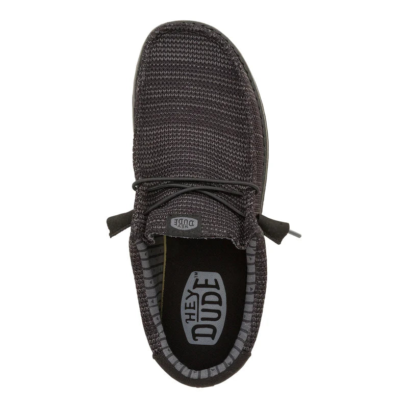 Men's Hey Dude Wally Stretch Sox in Black/Black