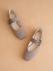 Gingham Girl Ballet Flats