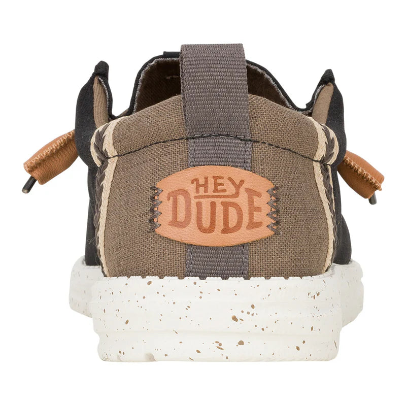 Men's Hey Dude Wally Summer Linen in Black/Walnut