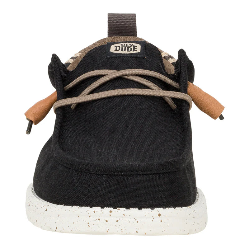 Men's Hey Dude Wally Summer Linen in Black/Walnut