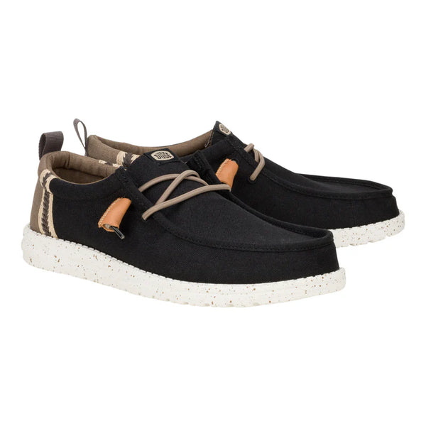 ローレンサイ Marlowe and Waking ED400 Men's Hey Dude Wally Summer Linen in Black/Walnut – Boot Country