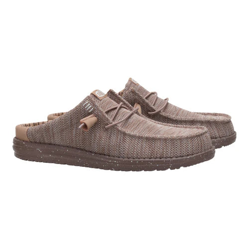 Men's Hey Dude Wally Slip Stretch in Sox Taupe/Tan