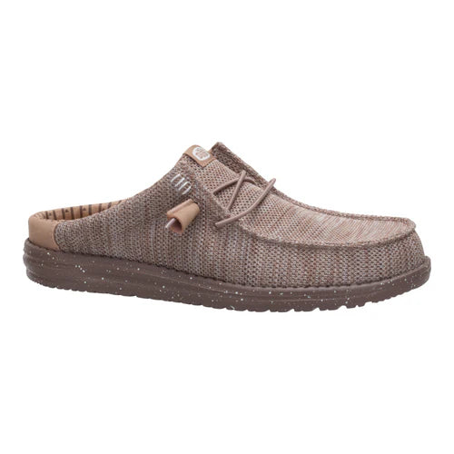 Men's Hey Dude Wally Slip Stretch in Sox Taupe/Tan