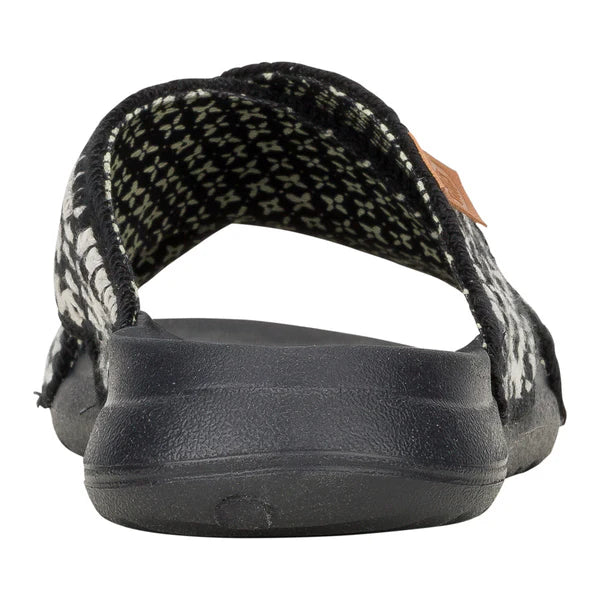 Women's Hey Dude Christi Slide Cottage Crochet in Black/White