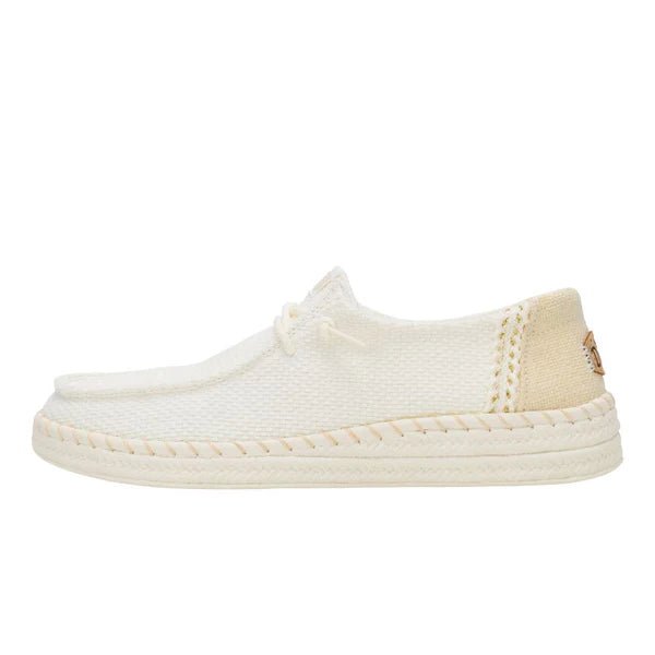 Women's Hey Dude Wendy Espadrille Woven in White
