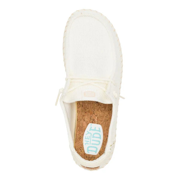 Women's Hey Dude Wendy Espadrille Woven in White