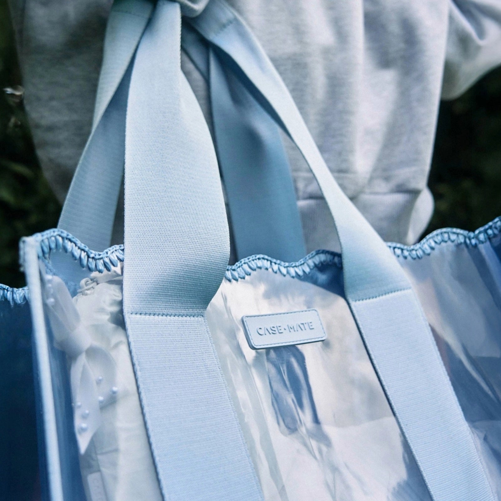 Mate Crochet Wave Jelly Tote Bag - Carolina Blue