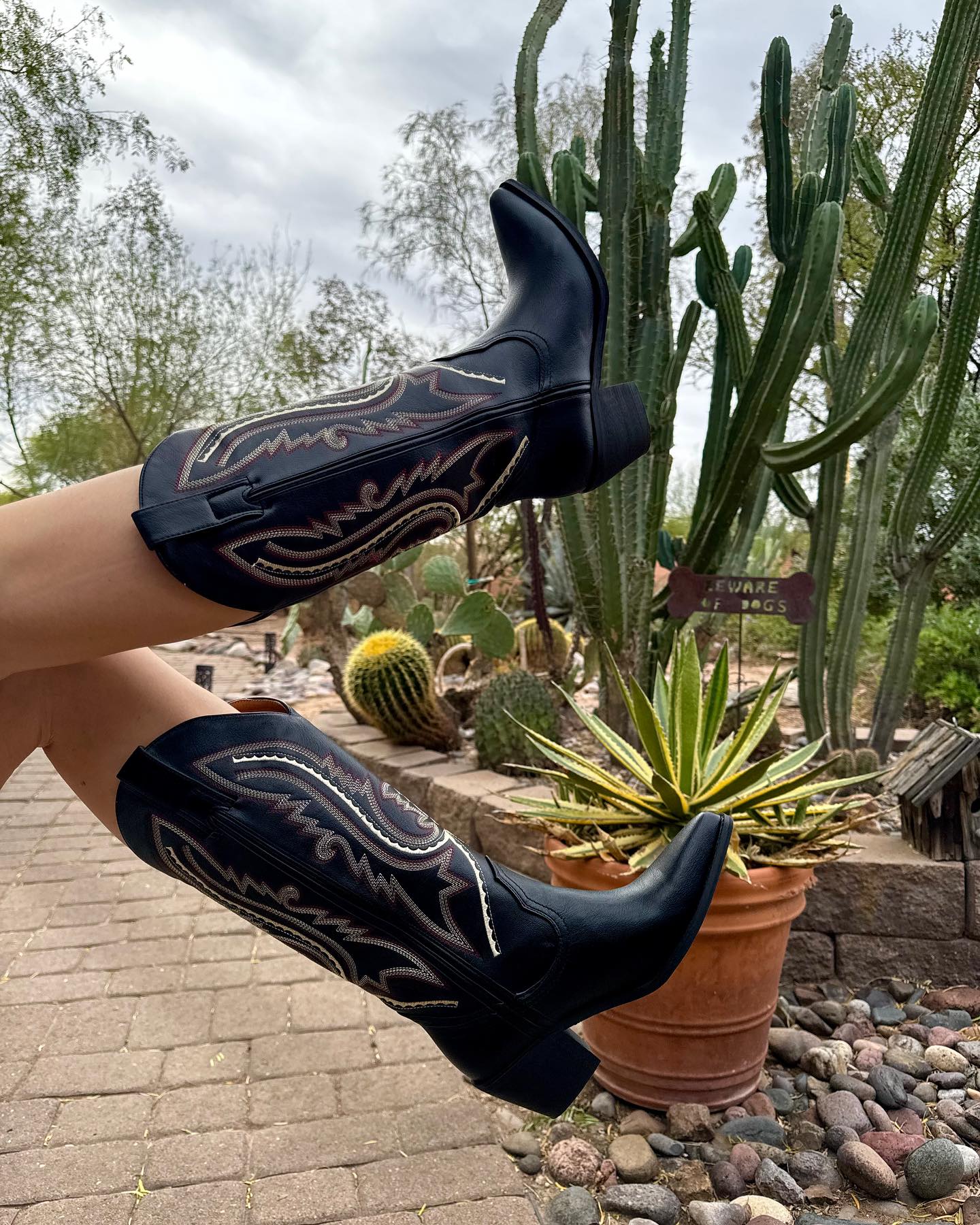 The Rebellious Black Cowboy Boots